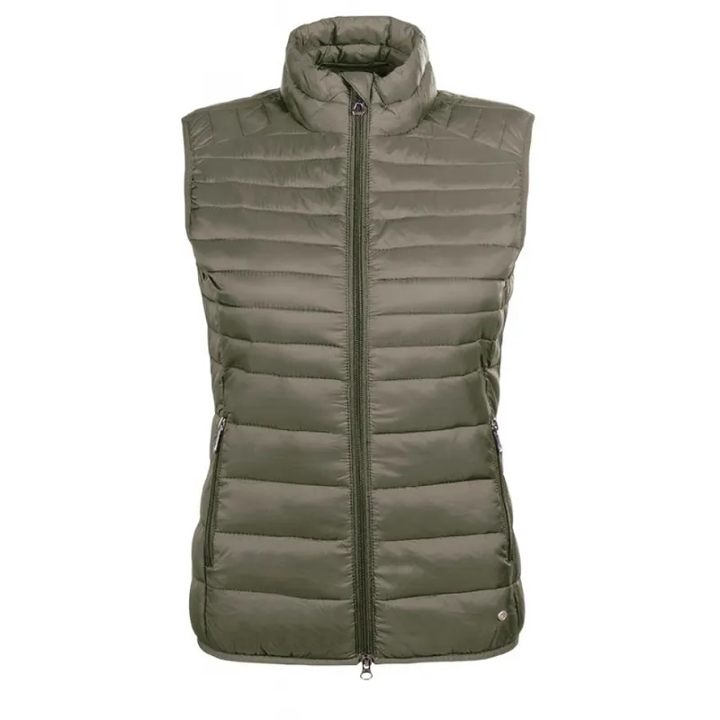 HKM Lena Quilted Gilet Ladies in Olive Green